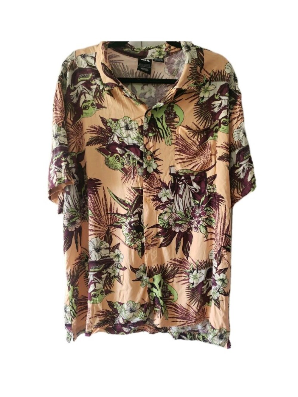 Star Wars Shirt Mens Grogu Hawaiian The Mandalorian Baby Yoda Button Up 3XL